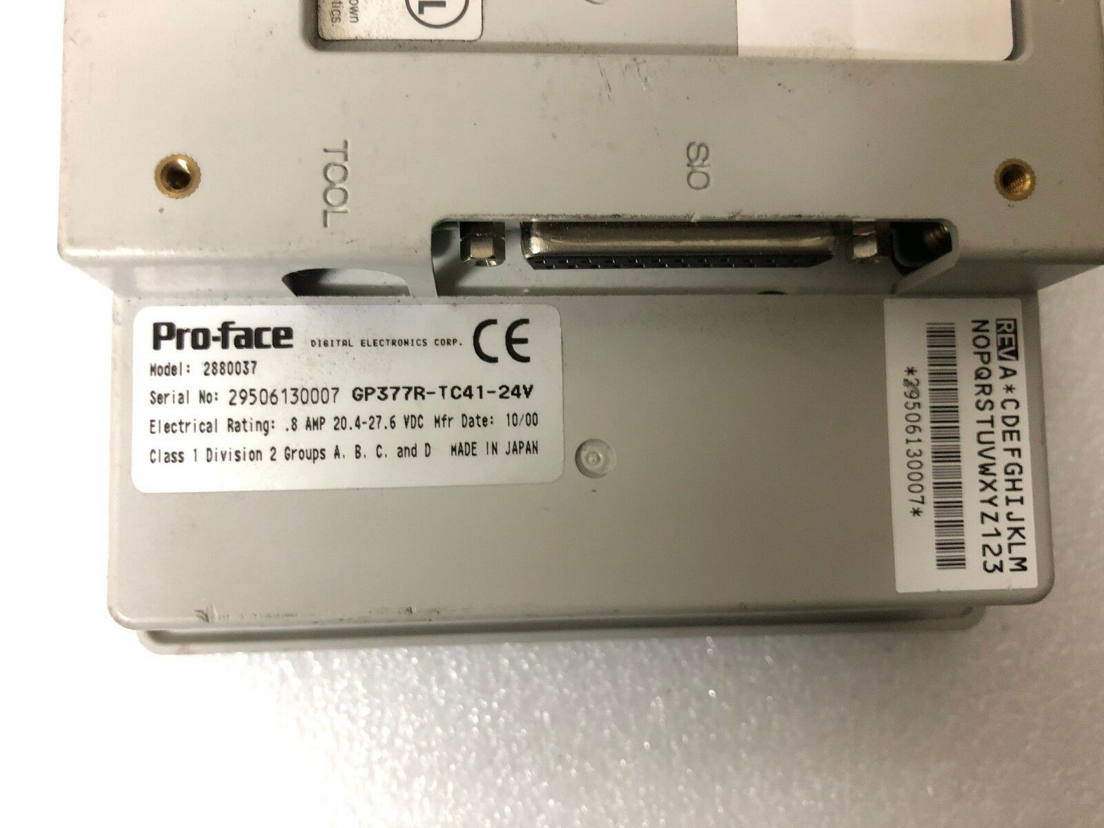 Proface 2880037 Touch screen GP377R-TC41-24V - Industrial SOL Pte Ltd