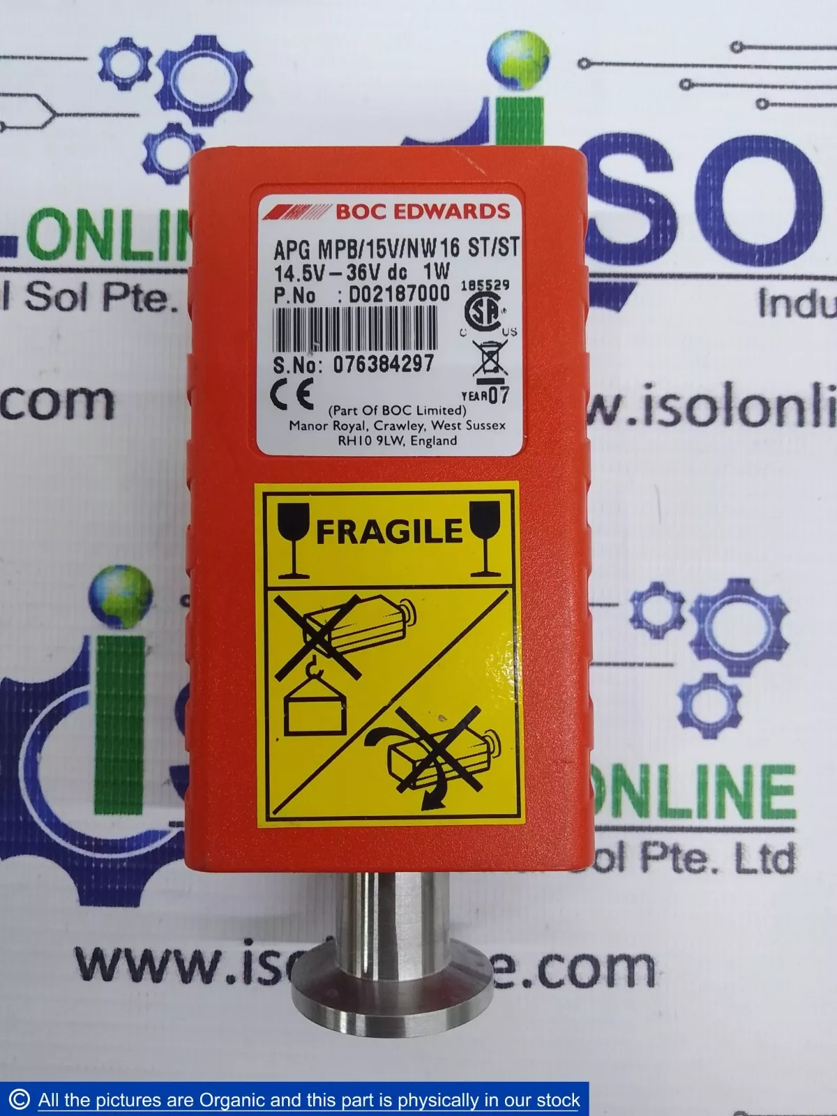 Edwards APG-MPB/15V/NW16 ST/ST D02187000 14.5V-36VDC 1W Active 