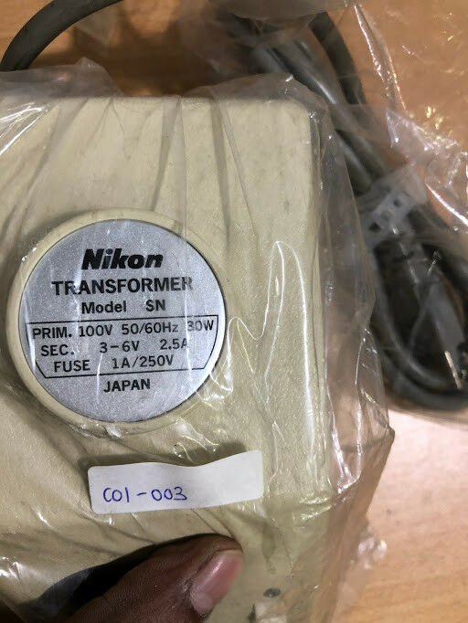 Nikon SN Microscope Transformer 100V 50/60Hz 30w sec 3-6v - Industrial ...