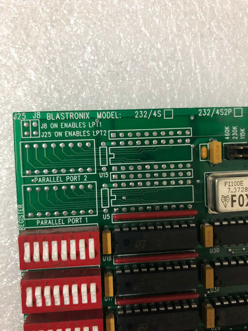 Blastronix 232/4S 232/4S2P Rev E ISA Serial Board - Industrial SOL Pte Ltd