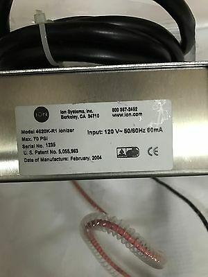 ION Systems 4620K-R1 Ionizer Max 70 PSI With Gas Flow Valve/Probe ...