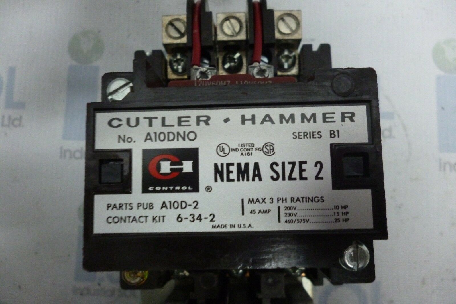 Cutler Hammer A10DNO Motor Starter Series Nema size 2 with 120 V coil