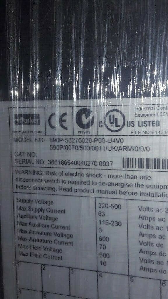 PARKER 590P53270020P00U4V0 DC INTEGRATOR 590+Series 2 Industrial