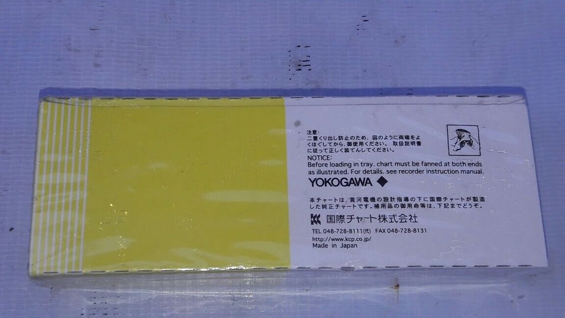 Yokogawa Electric Corporation Chart 0100 B9565AW Folding Chart New