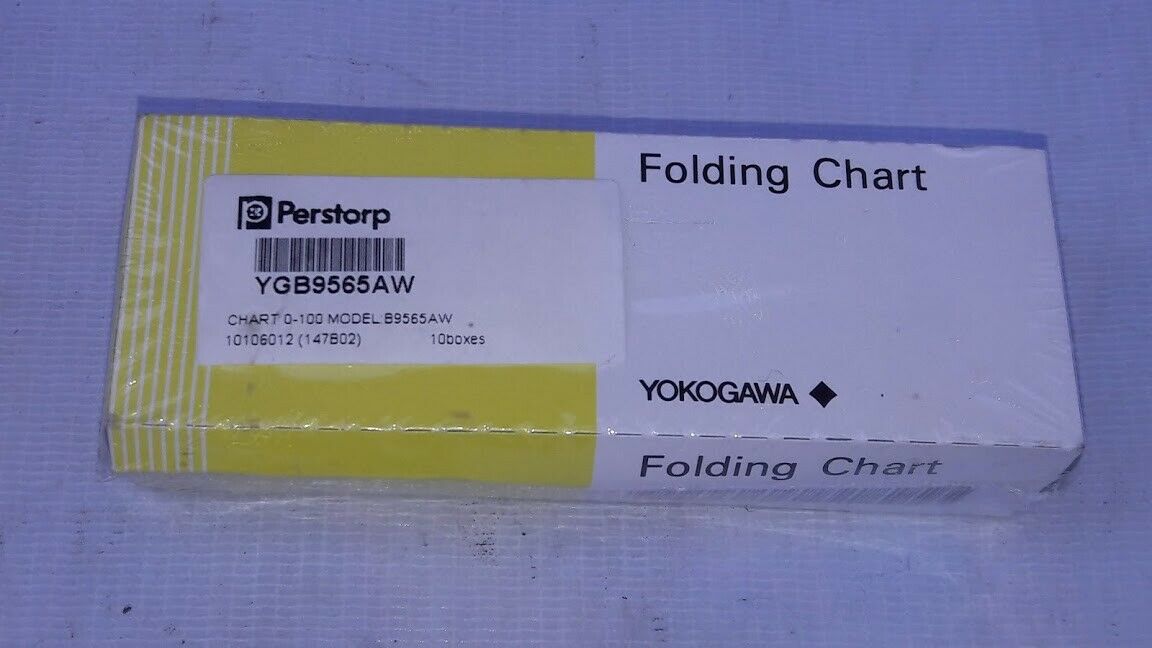 Yokogawa Electric Corporation Chart 0100 B9565AW Folding Chart New