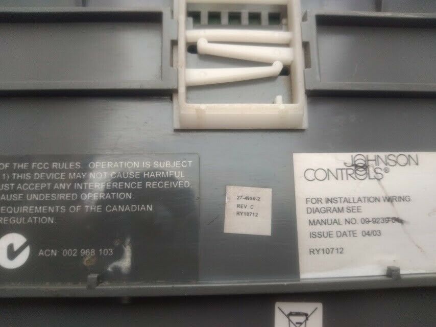 Johnson Controls S300-DIN-RDR2S 27-4889-2 Rev C Cardkey RDR2S Door ...