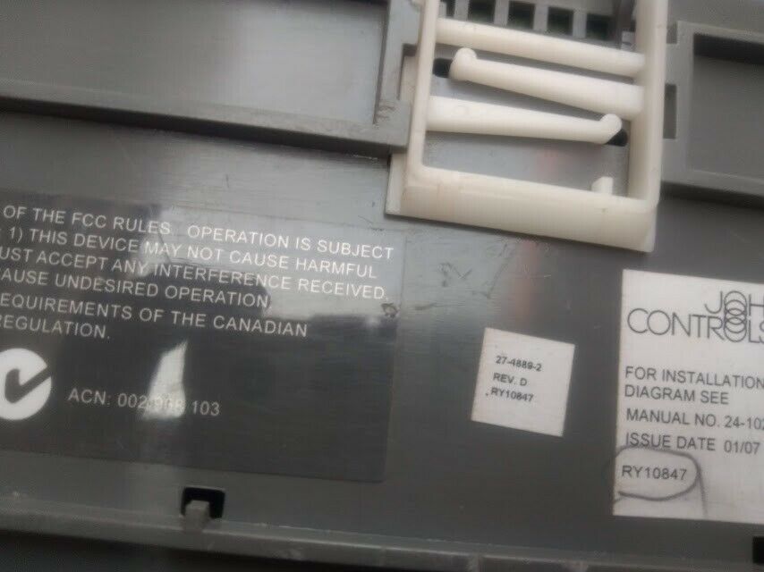 Johnson Controls S300-DIN-RDR2S 27-4889-2 Rev D Cardkey RDR2S Door ...