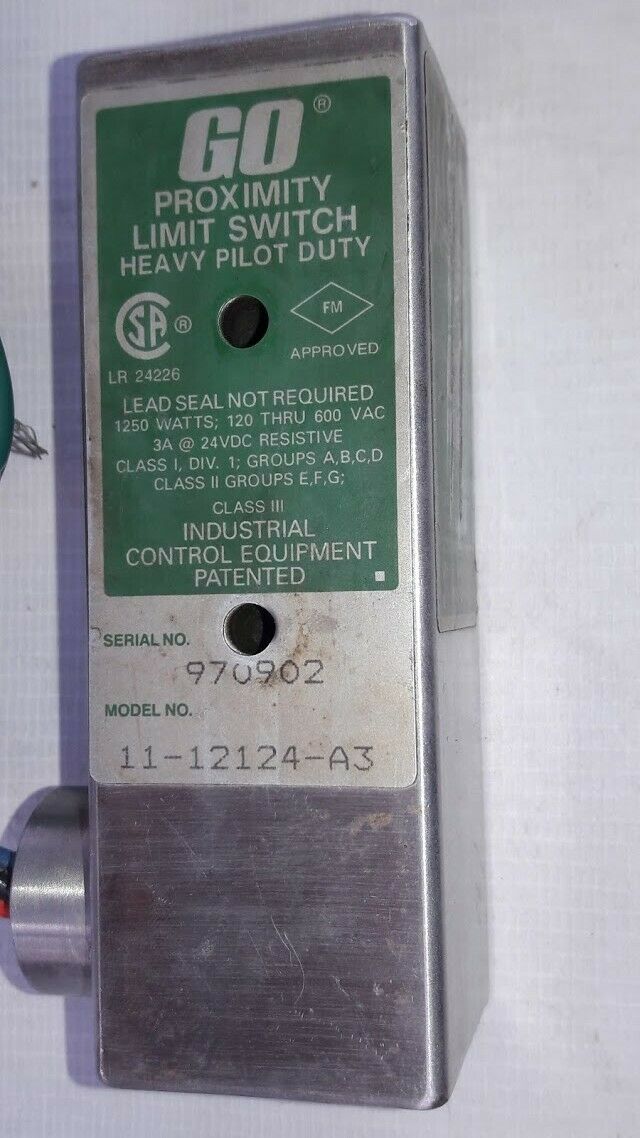 GO 1112124A3 GO Proximity Limit Switch 1112124A3 Heavy Pilot Duty