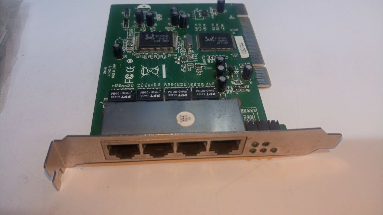 Realtek A-3500 RTL8139/810x Family fast ethernet PCI NIC A-3500-1B quad ...