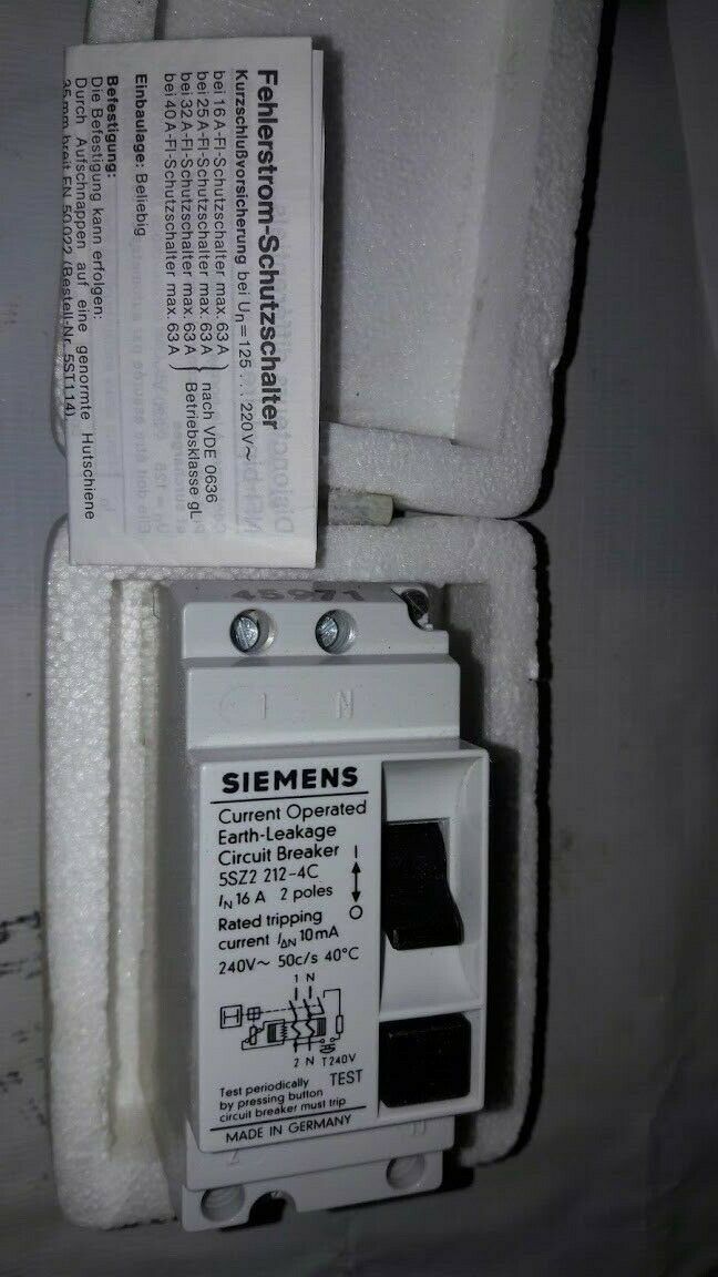 Siemens NFJ 16/2 5SZ2 2124C Current Operated EarthLeakage Circuit
