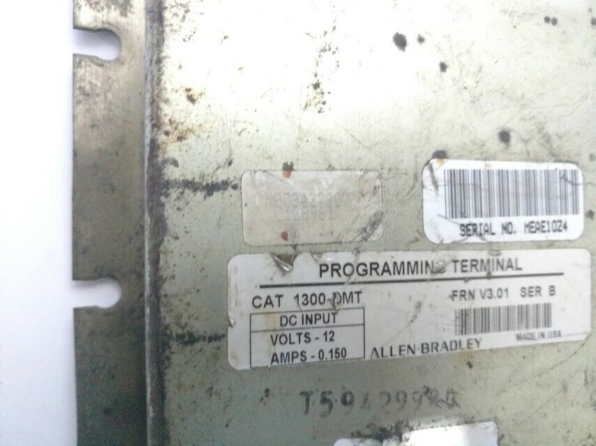 ALLEN BRADLEY PROGRAMMING TERMINAL 1300-DMT SERIES B FRN. V3.01 ...