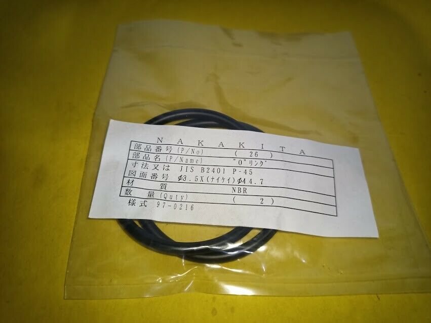 ORing JIS B2401 P45 Nakakita seisakusho co. ltd. 970216 New set of 2 Industrial SOL Pte Ltd