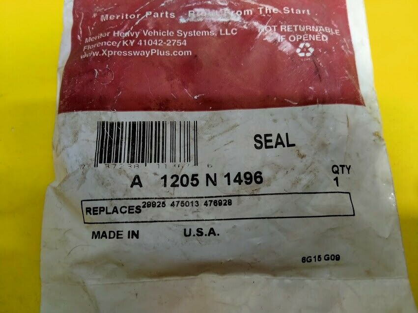 Meritor A1205 N 1496 Oil Seal A-1205-N-1496 Replaces 29925 475013 ...