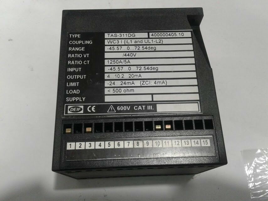 NEW DEIF Electrical Co. TAS311DG Phase Angle Transducer Industrial