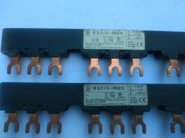 Lot of 2 Klockner Moeller B 3.1/5-PKZ0 Feeder Busbar Connect Free ...