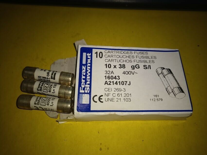Sol Ferraz Ferraz Shawmut A214107J/16043 Fuse 32A 400V A214107J16043 box of 10 ...