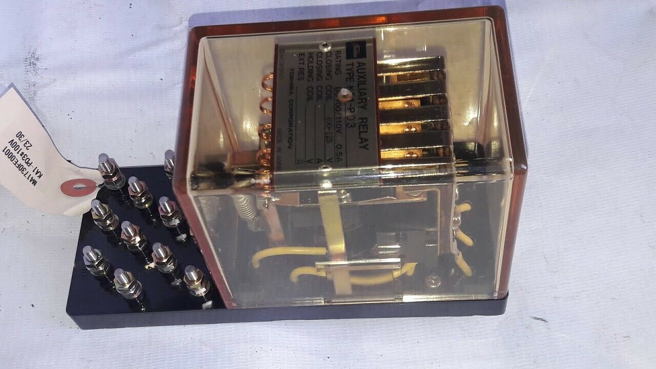 Toshiba Corporation KA1PD3 Auxiliary Relay DC 100/110V 0.5A