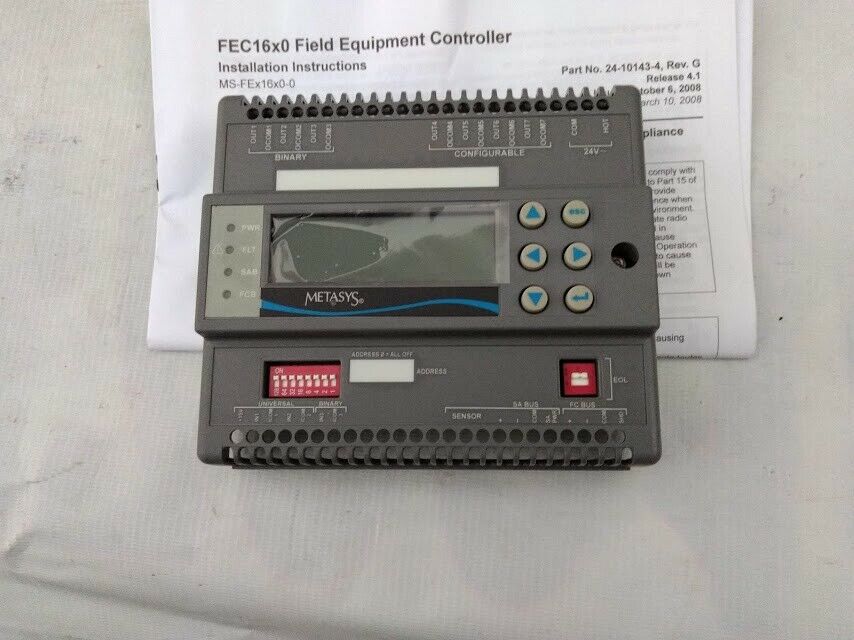 Johnson Controls METASYS MSFEC16200 Rev F S/W Ver 4.1 Field Equipment