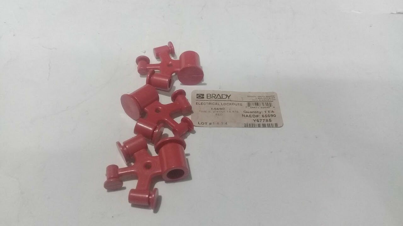 Brady Corporation 65690 4way Electrical 3pcs Lockout Devices For Fuse Block Industrial SOL