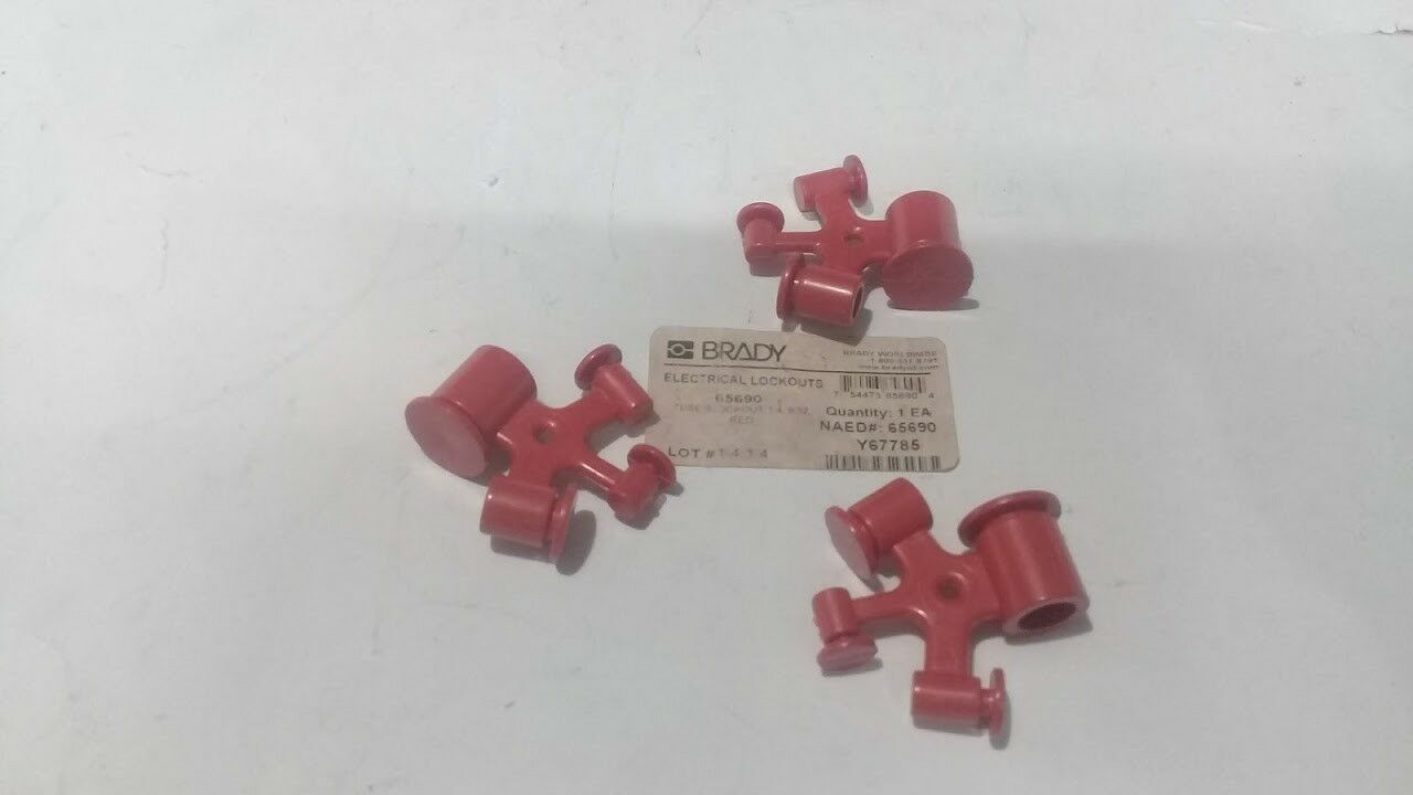 Brady Corporation 65690 4way Electrical 3pcs Lockout Devices For Fuse Block Industrial SOL