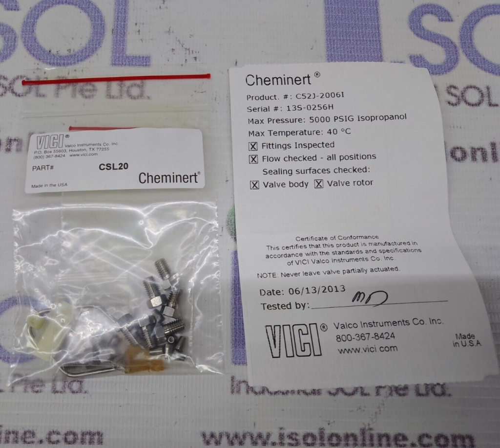 VICI CSL20 Sample Loops for 1/16" Cheminert HPLC UHPLC Injectors C52j