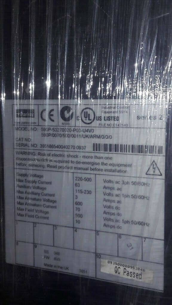 PARKER 590P53270020P00U4V0 DC INTEGRATOR 590+Series 2 Industrial