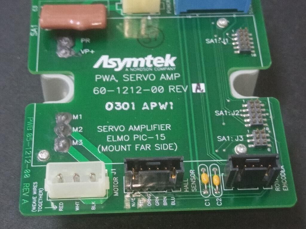 Asymtek Nordson 60121200 Rev. A Servo Amplifier ELMO PIC15 PWA Servo AMP Industrial SOL Pte Ltd