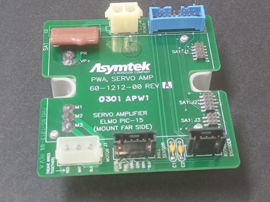 Asymtek Nordson 60121200 Rev. A Servo Amplifier ELMO PIC15 PWA Servo AMP Industrial SOL Pte Ltd