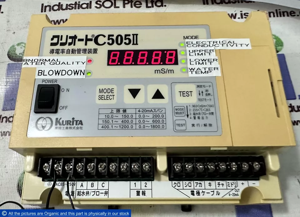 Kurita C-505II Auto Rate Management Device For Conductivity & Blowdown ...