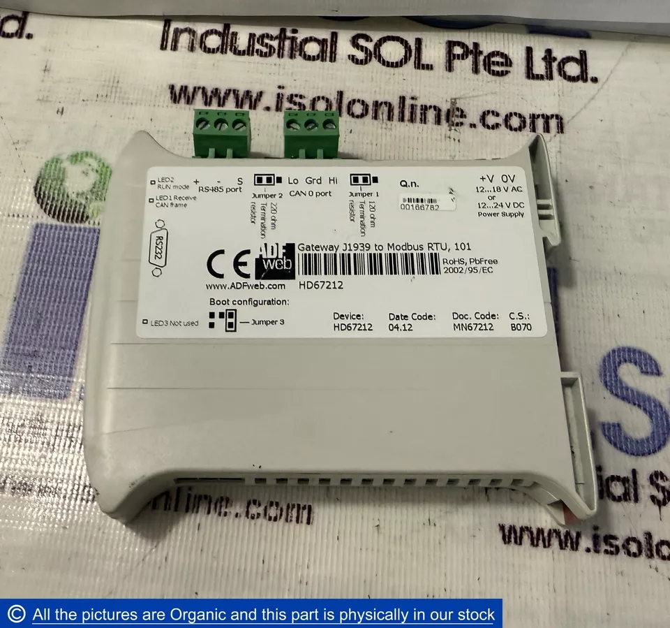 ADFweb HD67212 Gateway J1939 to Modbus RTU 101 Slave Converter ...