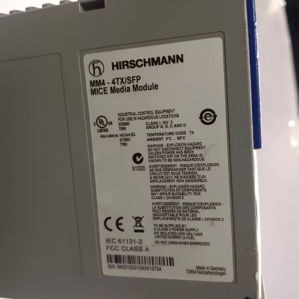 Hirschmann MS4128 MICE Switching Module W/ MM4 MM20 MM3 Media Modules ...