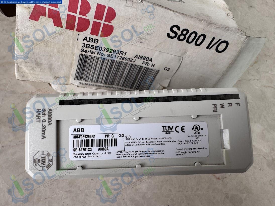 ABB AI880A 3BSE039293R1 8-Channel Analog Input Module 4-20mA HART