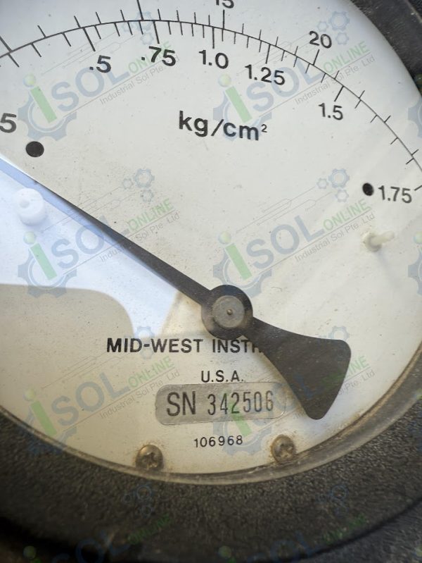Mid-West Instrument 120SC-10-OO Differential Pressure Gauge 316SS ...